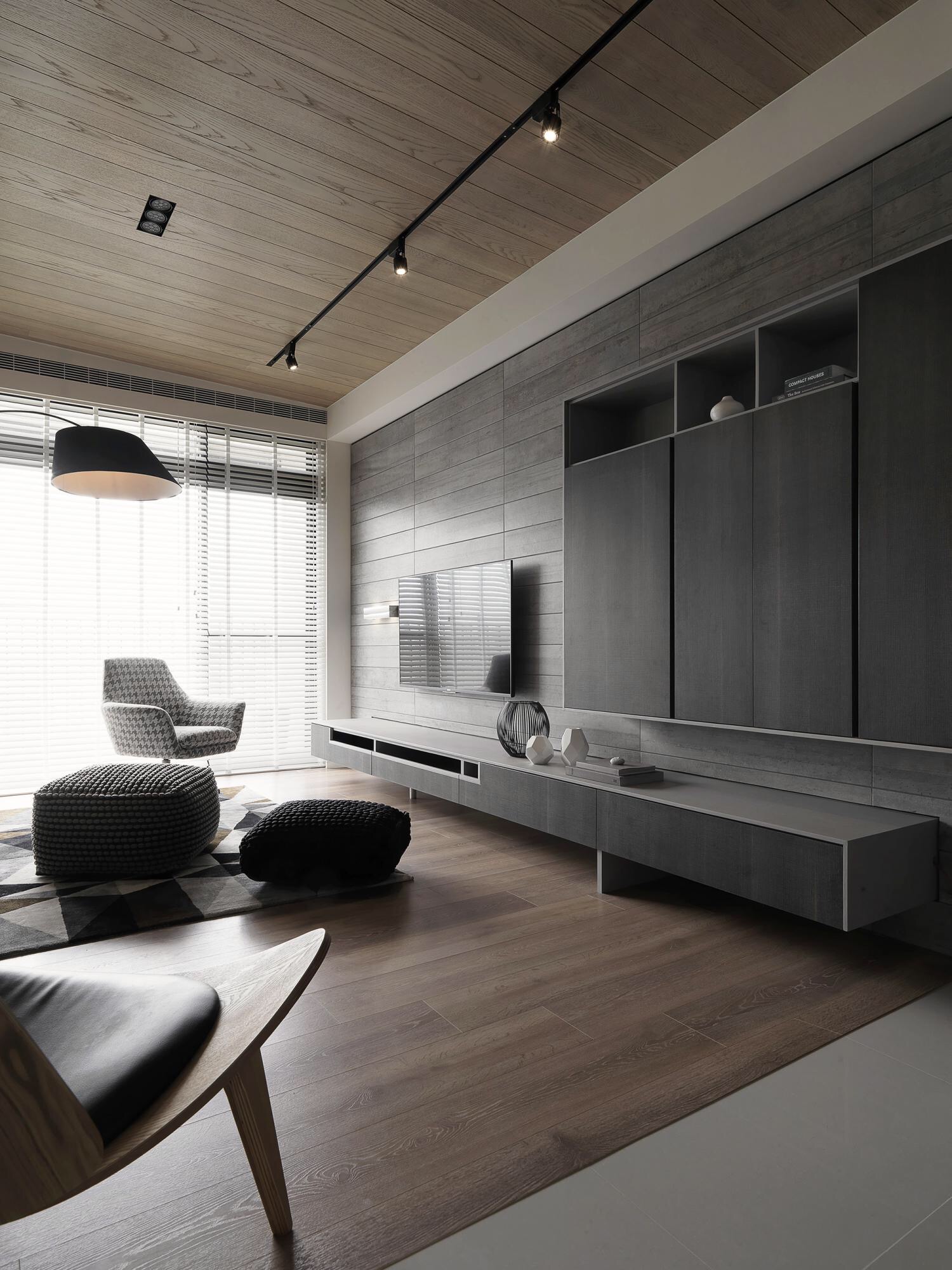 材質限定功能邊界丨玻璃書房——暗系家裝里的一道光