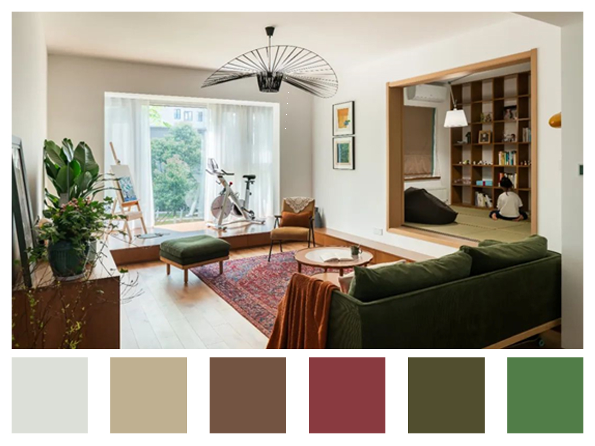 空間規劃師丨色彩層次映射功能變化，刪繁就簡的輕盈自宅