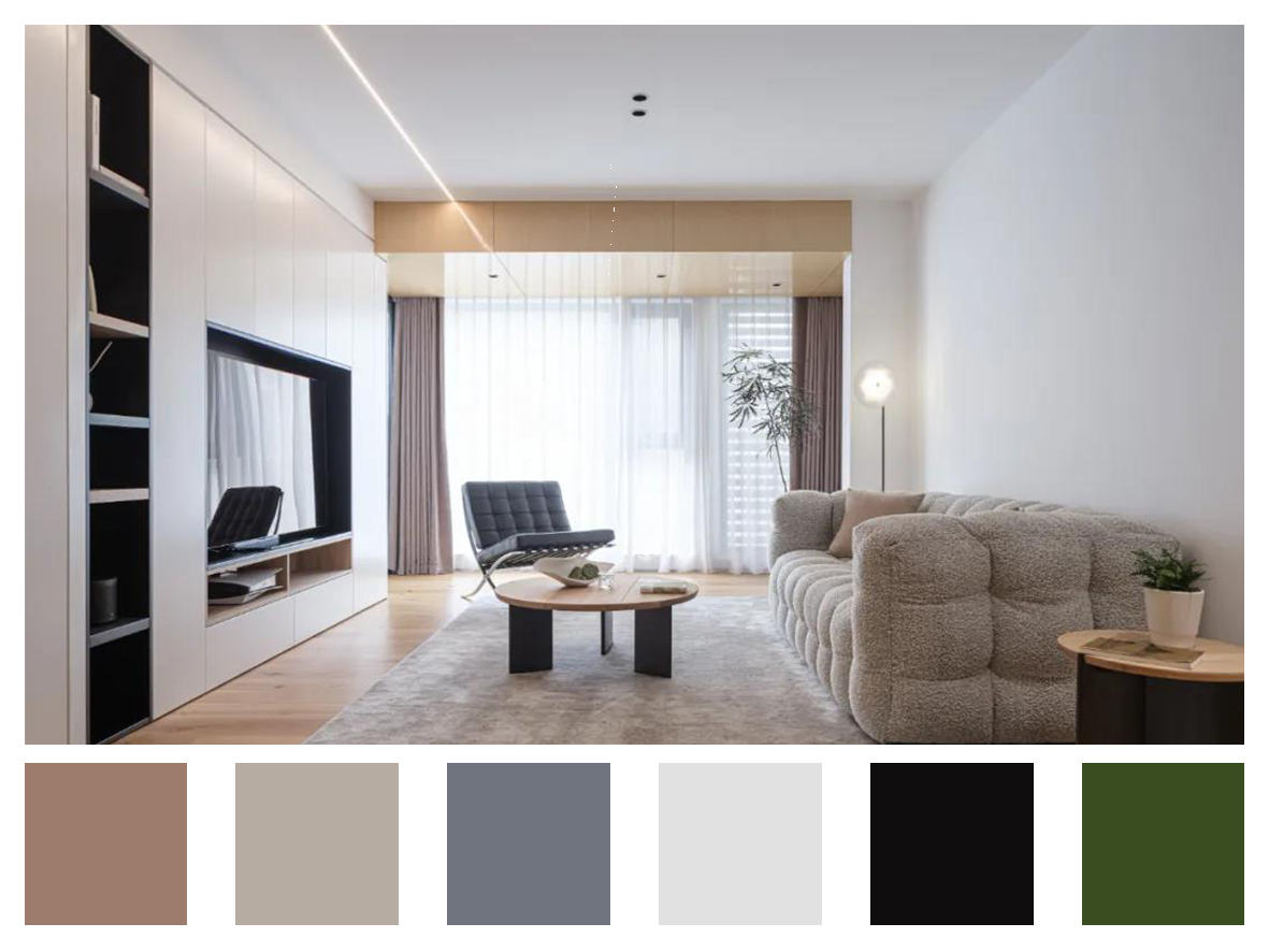 空間規劃師丨色彩層次映射功能變化，刪繁就簡的輕盈自宅