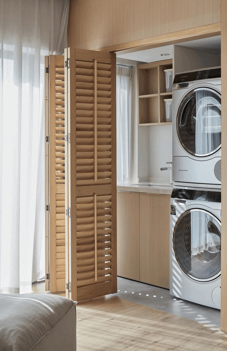 90后辣媽的白月光之家，75㎡小宅又純又欲，科技感滿滿