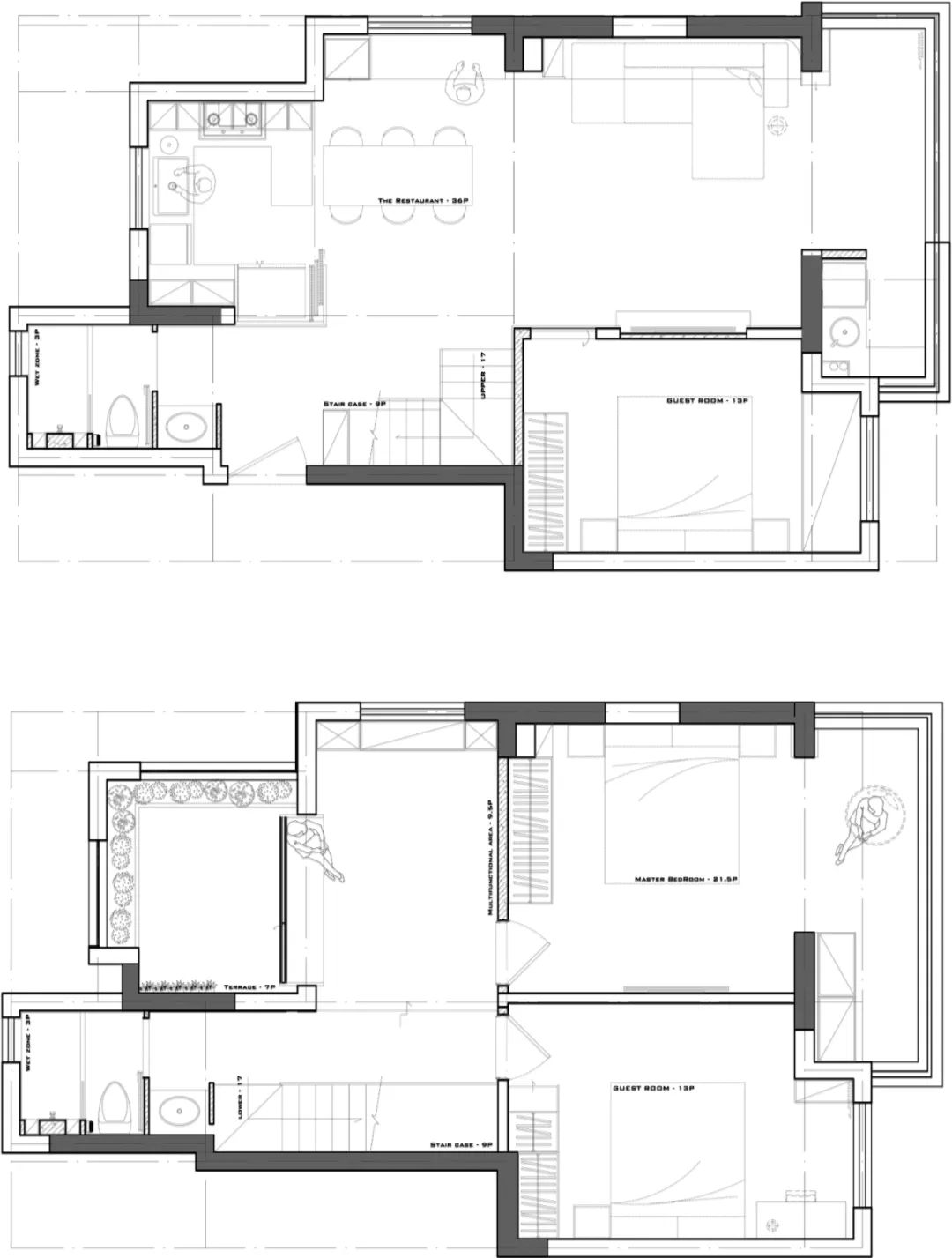 復(fù)式房必看丨樓梯下做玄關(guān)柜+次臥改成閱讀角，豪宅范