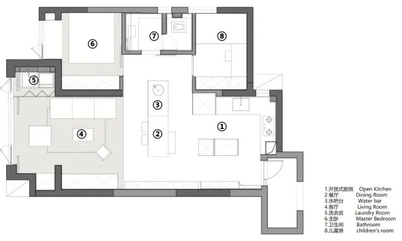 90后辣媽的白月光之家，75㎡小宅又純又欲，科技感滿滿