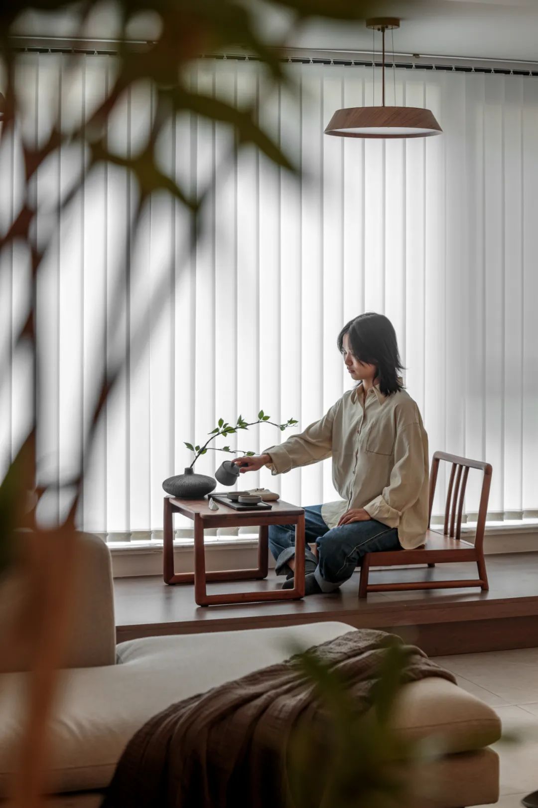 輕侘寂丨超大玄關(guān)，榻榻米陽臺(tái)，小資慢生活的靜謐空間