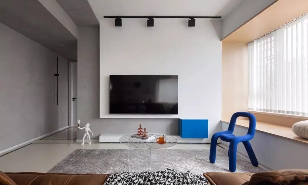 治愈系克萊因藍(lán)+落地窗書房，這套110㎡火爆朋友圈	