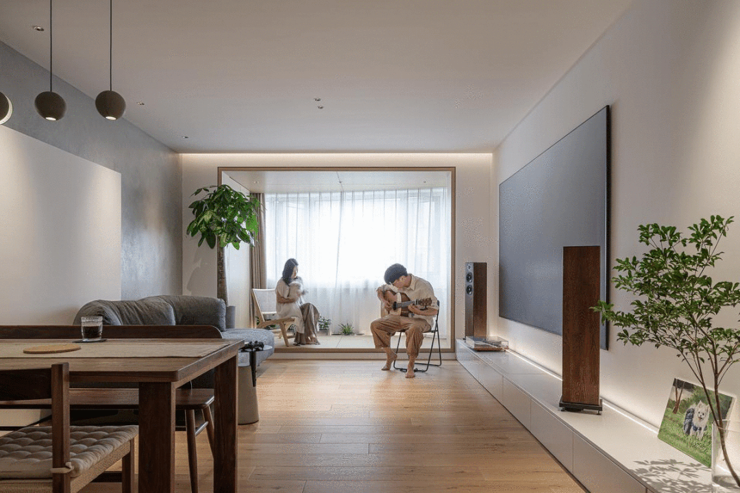 112㎡氛圍感upの元氣愛巢，把『休閑靜吧』搬進家	