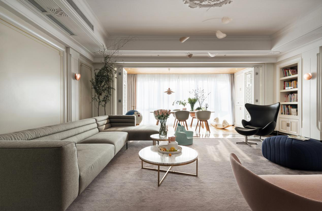  功能已達(dá)上限！設(shè)計(jì)師巧用158㎡實(shí)現(xiàn)6口之家擴(kuò)容秘技  學(xué)姐  戶型 四居室 使用面積 158㎡ 