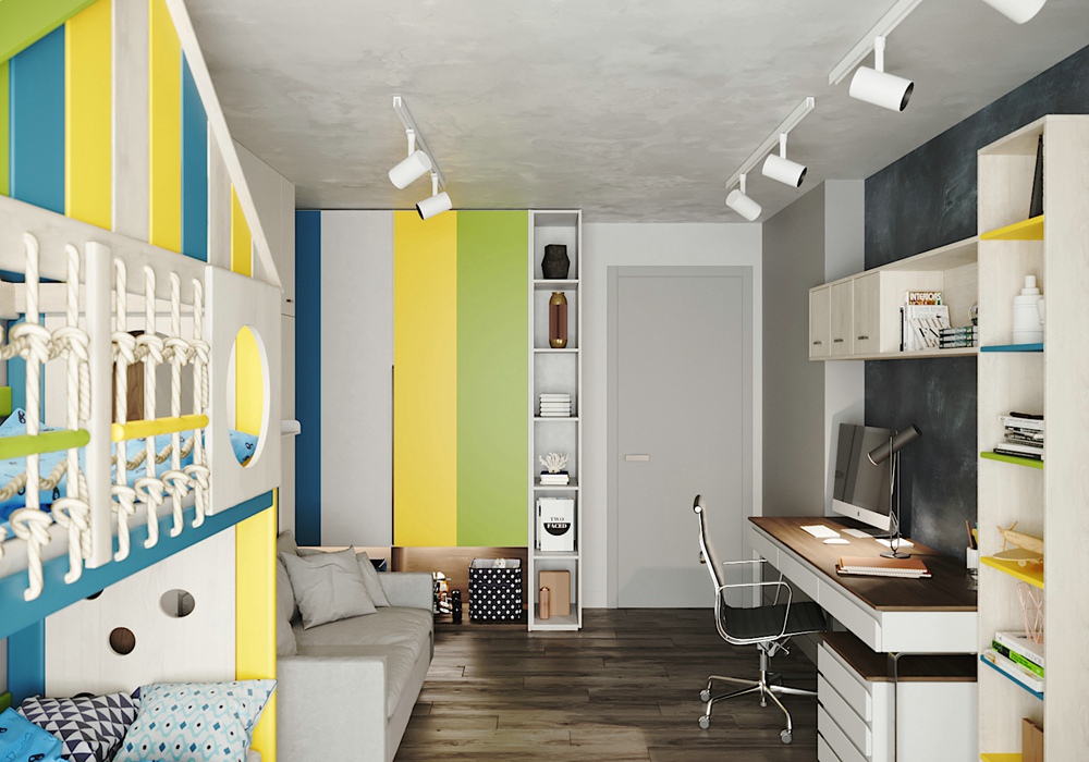 海歸夫妻“亂裝”學(xué)區(qū)房，混搭工業(yè)風(fēng)暗藏兒童游樂園