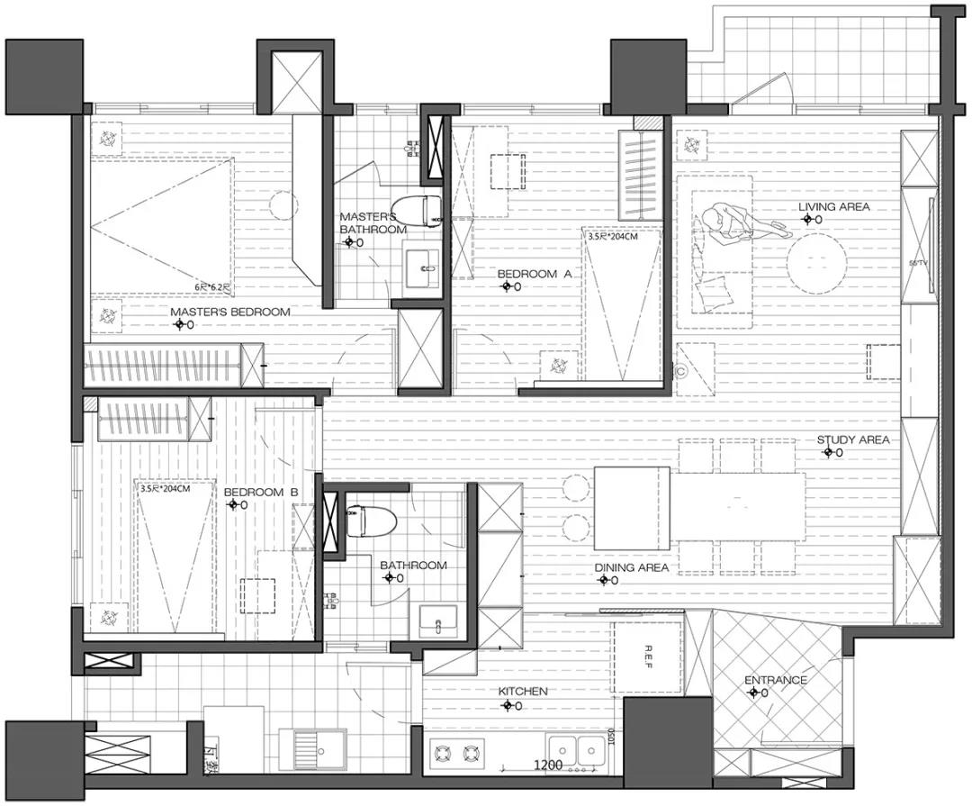 23萬巧裝120㎡學區(qū)房，發(fā)現(xiàn)它的每1㎡都用得太絕！