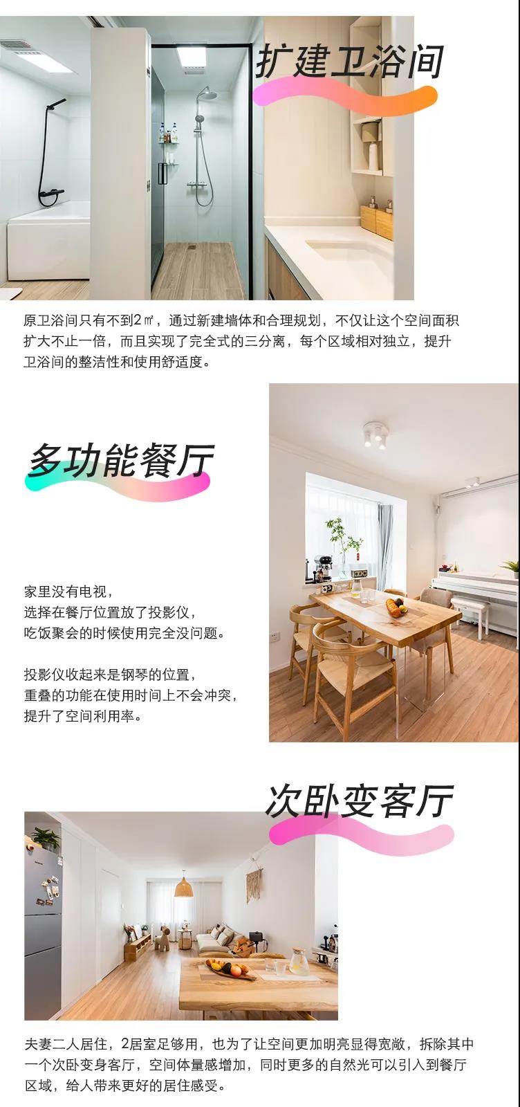 老房沒廳？80㎡三居變兩居，生活、會客、休閑面面俱到！