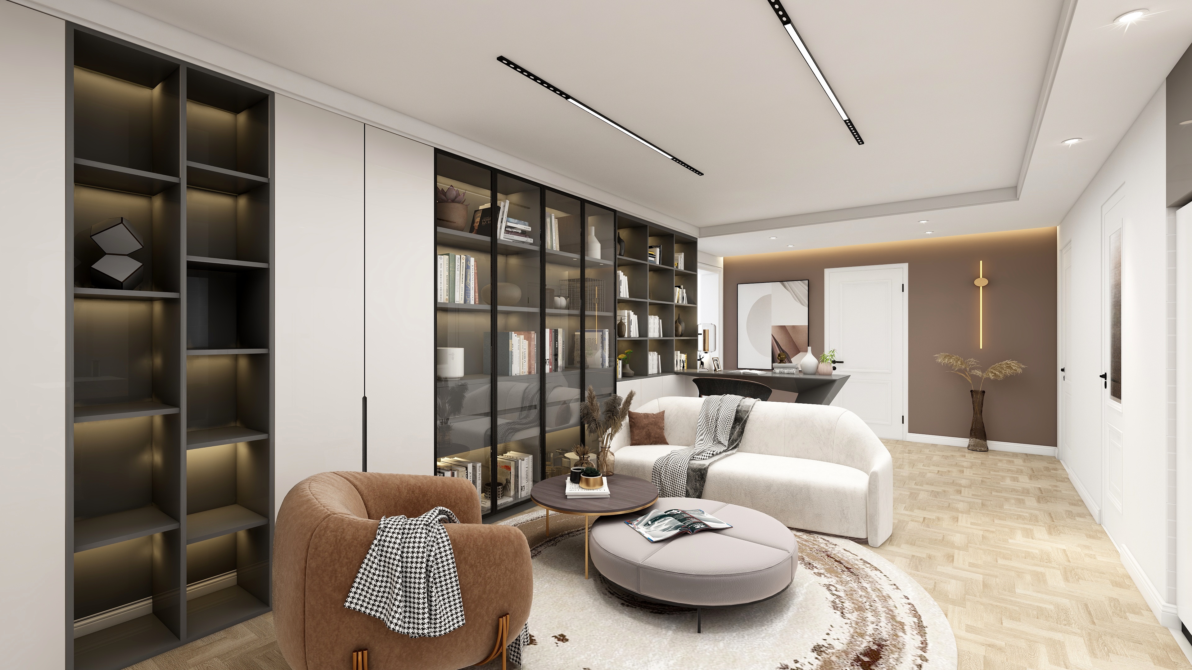 地中海風情陽光吧臺，還有全屋滿墻柜，她家真能“裝”