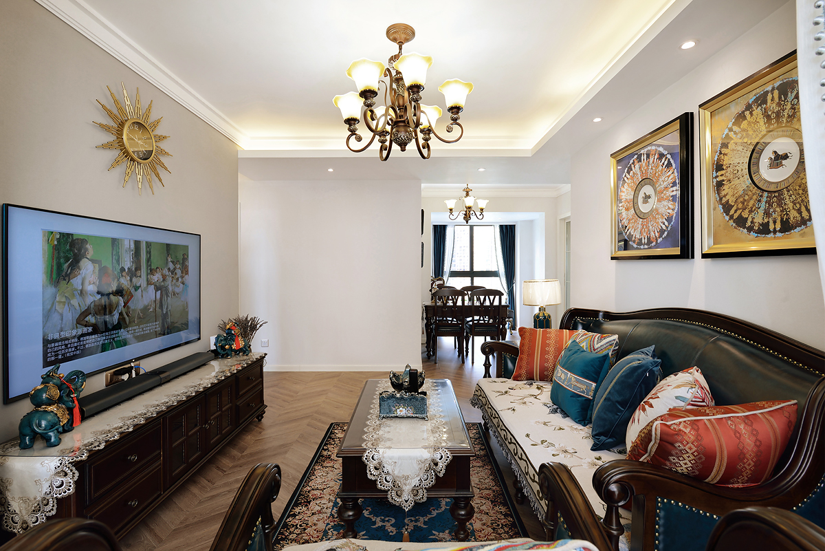 80㎡美式復古兩居，古典精致帶你回到淘金時代