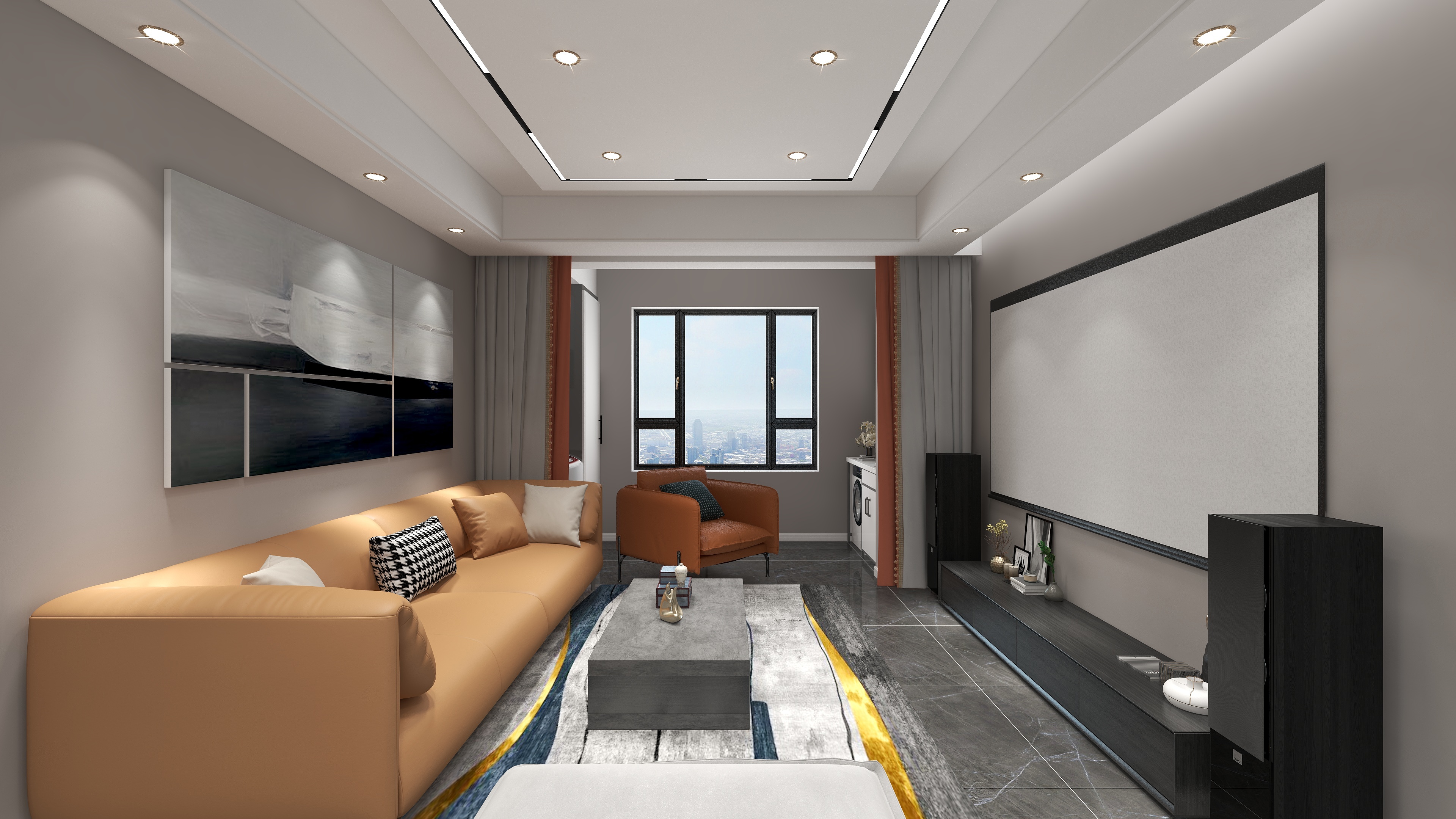 80㎡無(wú)主燈輕奢兩居，緊湊戶型也能如此高端