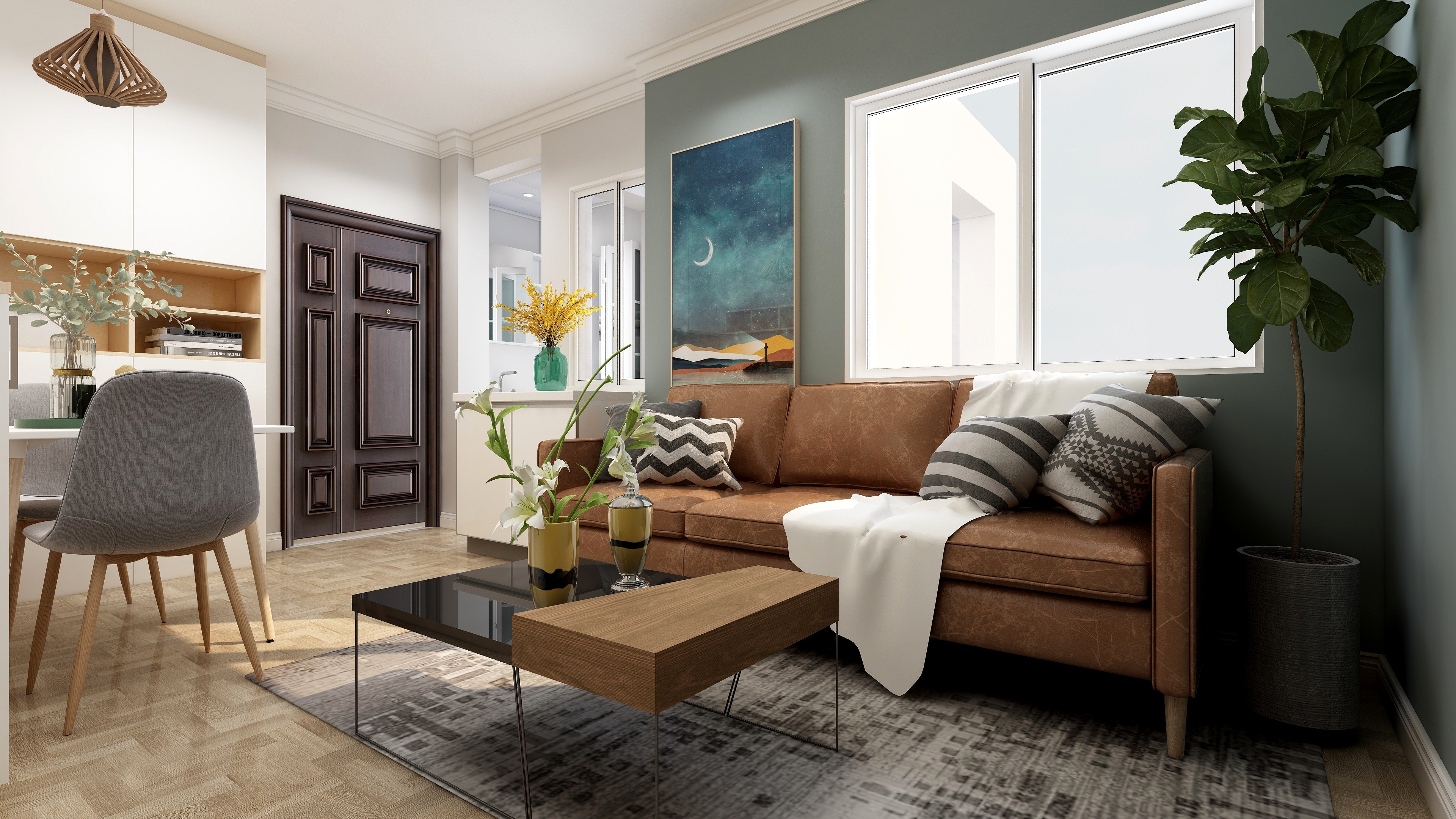 設(shè)計(jì)師教您簡化動(dòng)線，70㎡兩居讓三口之家活動(dòng)更便捷