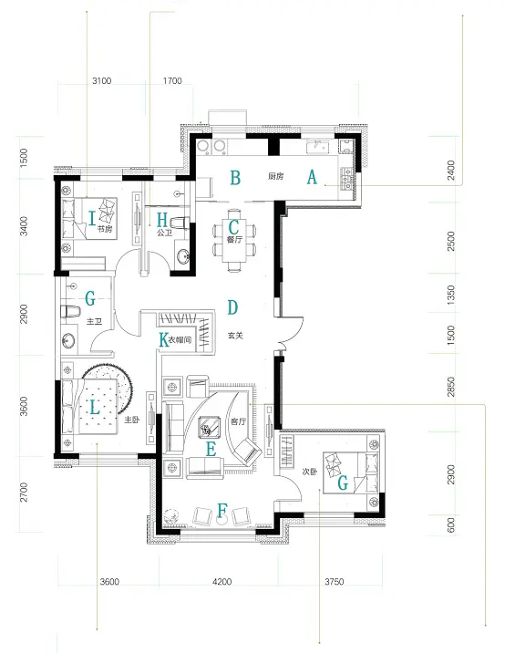142㎡MUJI風三口之家，舍隱見續的簡約美學