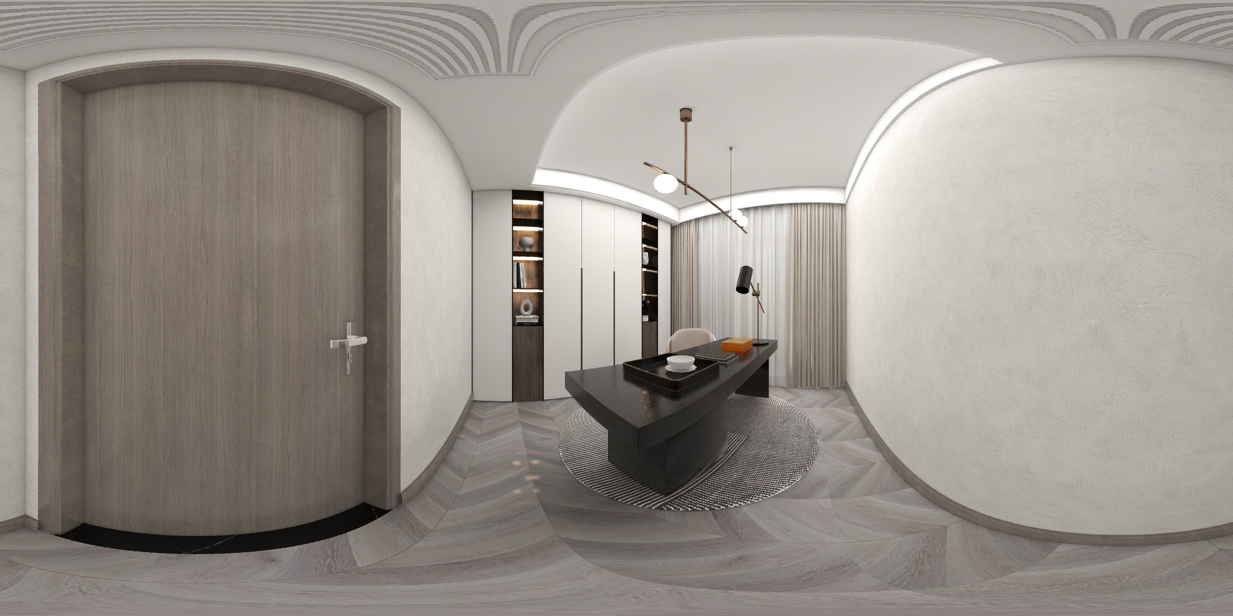 高級大理石紋理，勾勒黑白灰大宅風范