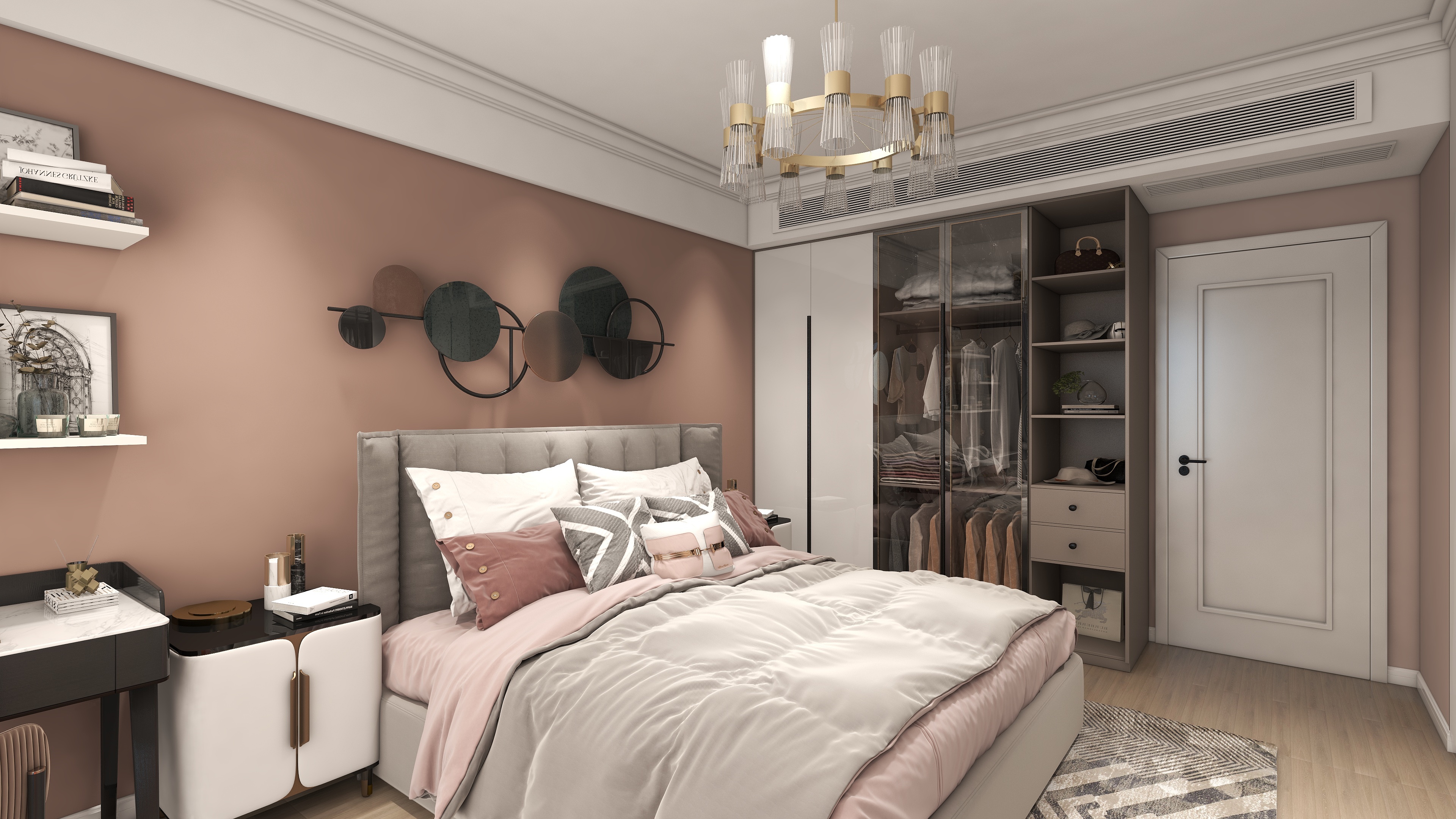 170平大三居，黑灰輕奢結(jié)合莫蘭迪色系，穩(wěn)重不失潮流