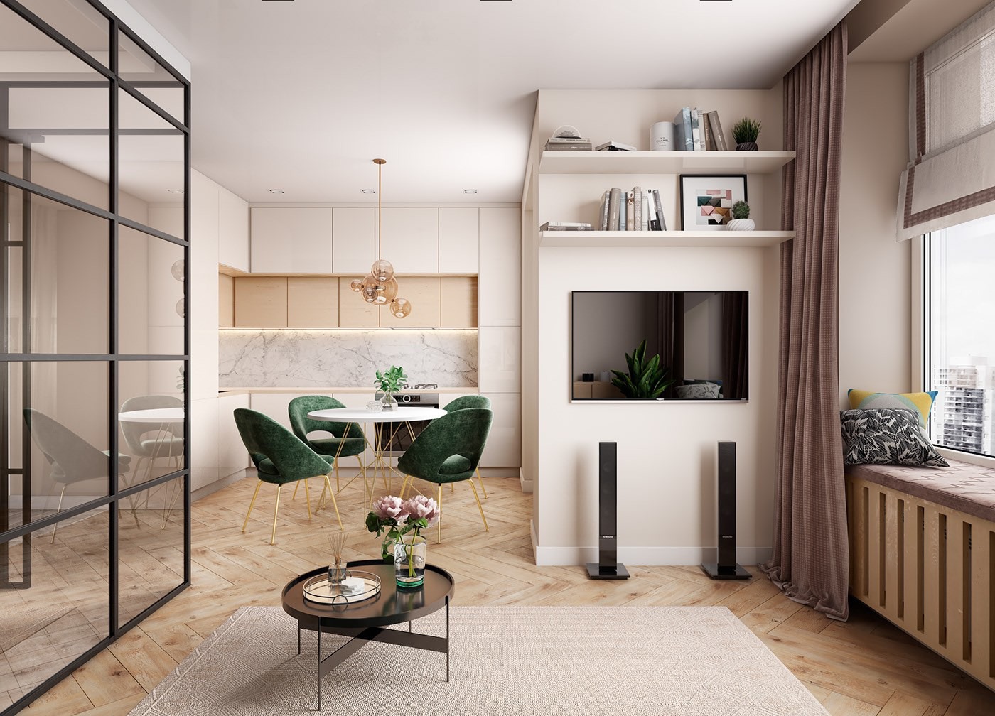 室內(nèi)光線昏暗怎么辦，不如試試玻璃全屋，這套輕奢簡(jiǎn)約宅火了	