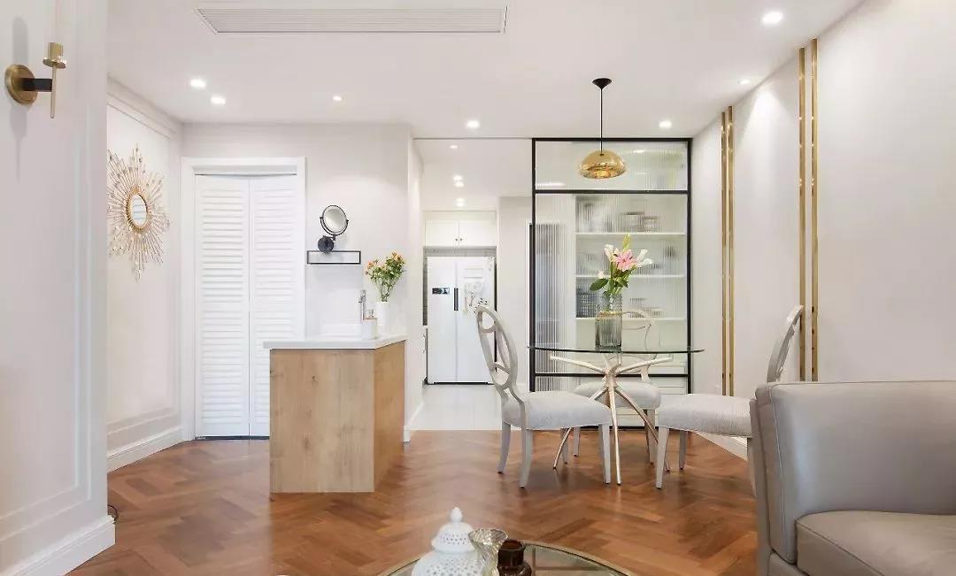 衣帽間內(nèi)藏書(shū)房，這套成都95㎡美式婚房，給滿分！