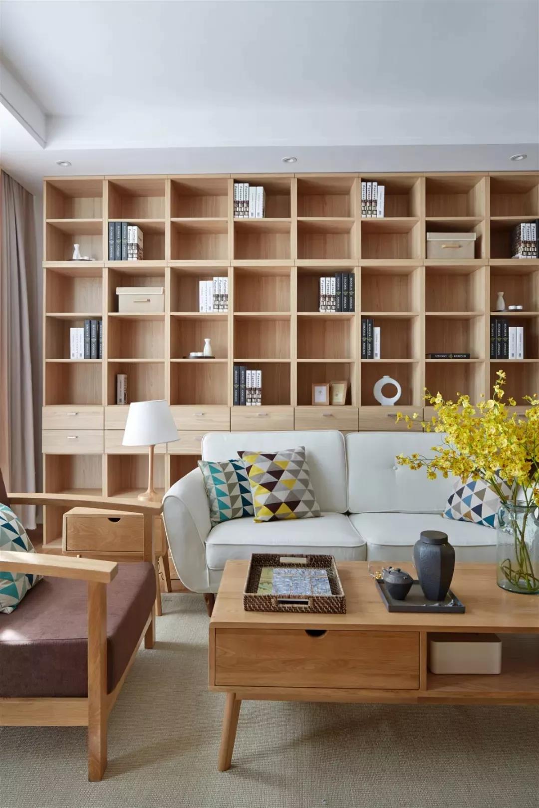 西安108㎡原木風學區房，閱讀式客餐廳，把日子過成詩！
