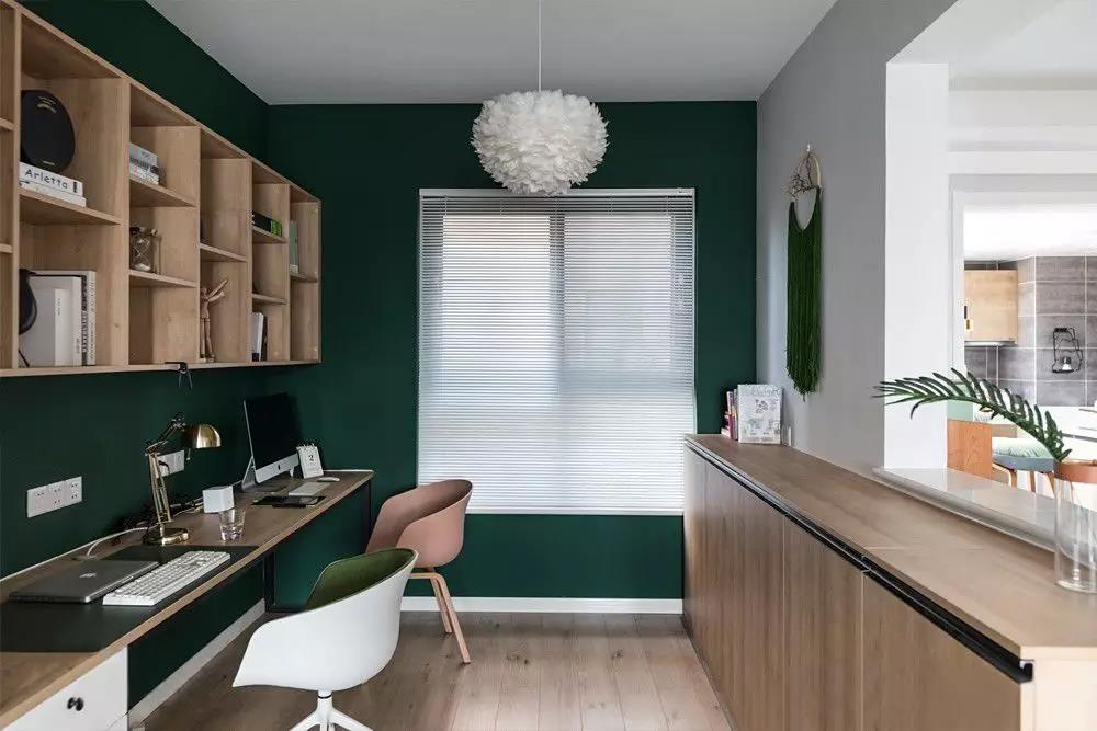 成都夫妻92㎡打造MUJI風，景觀廚房+客廳書房，超實用