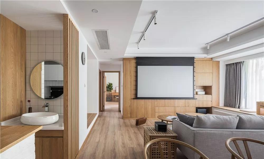成都105㎡原木二人居|家庭影院、客廳飄窗、獨立茶室，清新又精致！