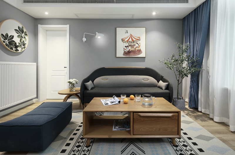 餐廳背景作入戶端景，這套100㎡溫馨北歐3居室，進(jìn)門就美翻了！