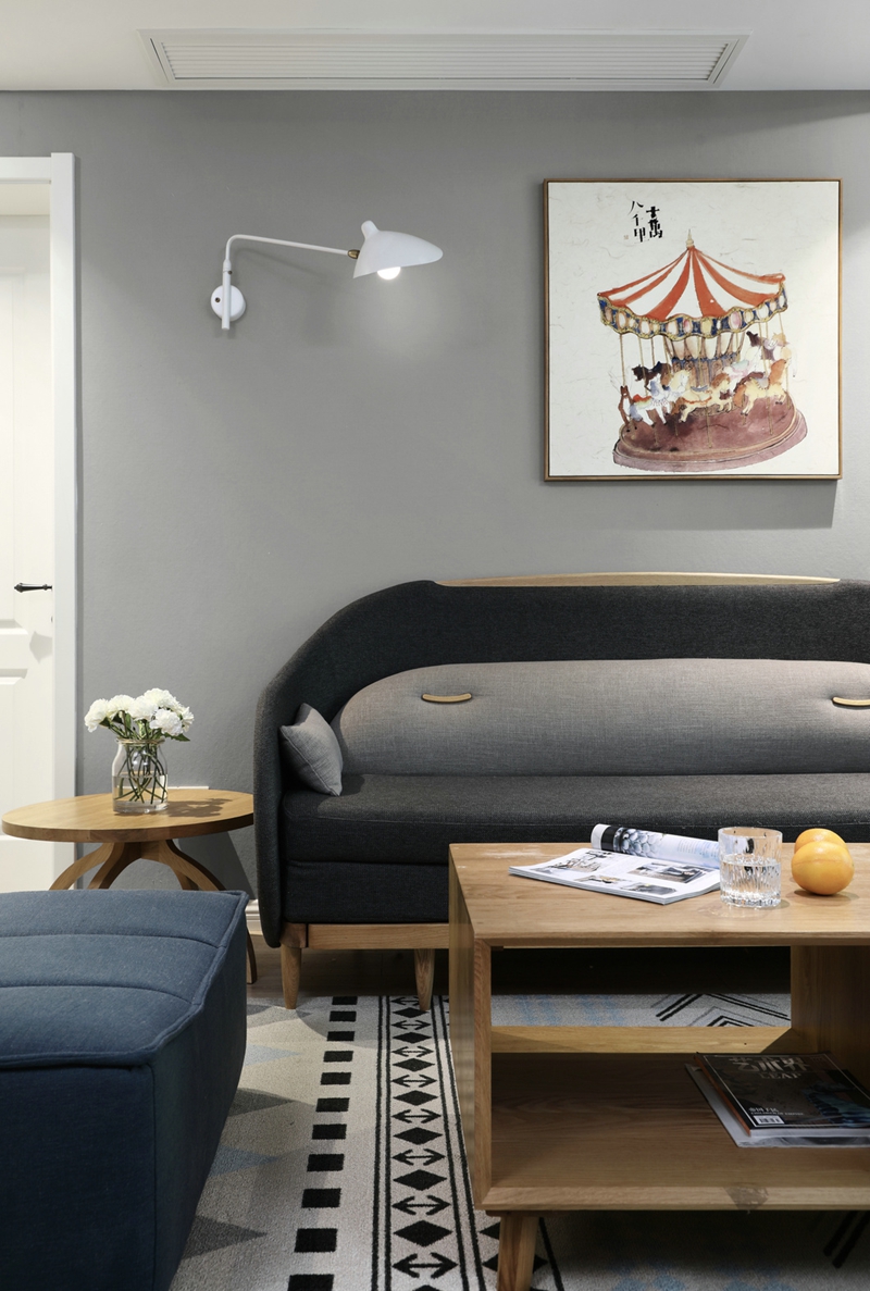 餐廳背景作入戶端景，這套100㎡溫馨北歐3居室，進(jìn)門就美翻了！