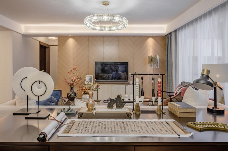 179㎡輕奢新中式，時尚與藝術感并存，品味禪意人生